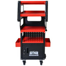 4 Level Multi Purpose Trolley For Diagnostics - Black / Red