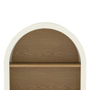 Arched Small Bookcase, Storage Cabinet, Bookshelf With 3 Shelves For Living Room - Oak / White