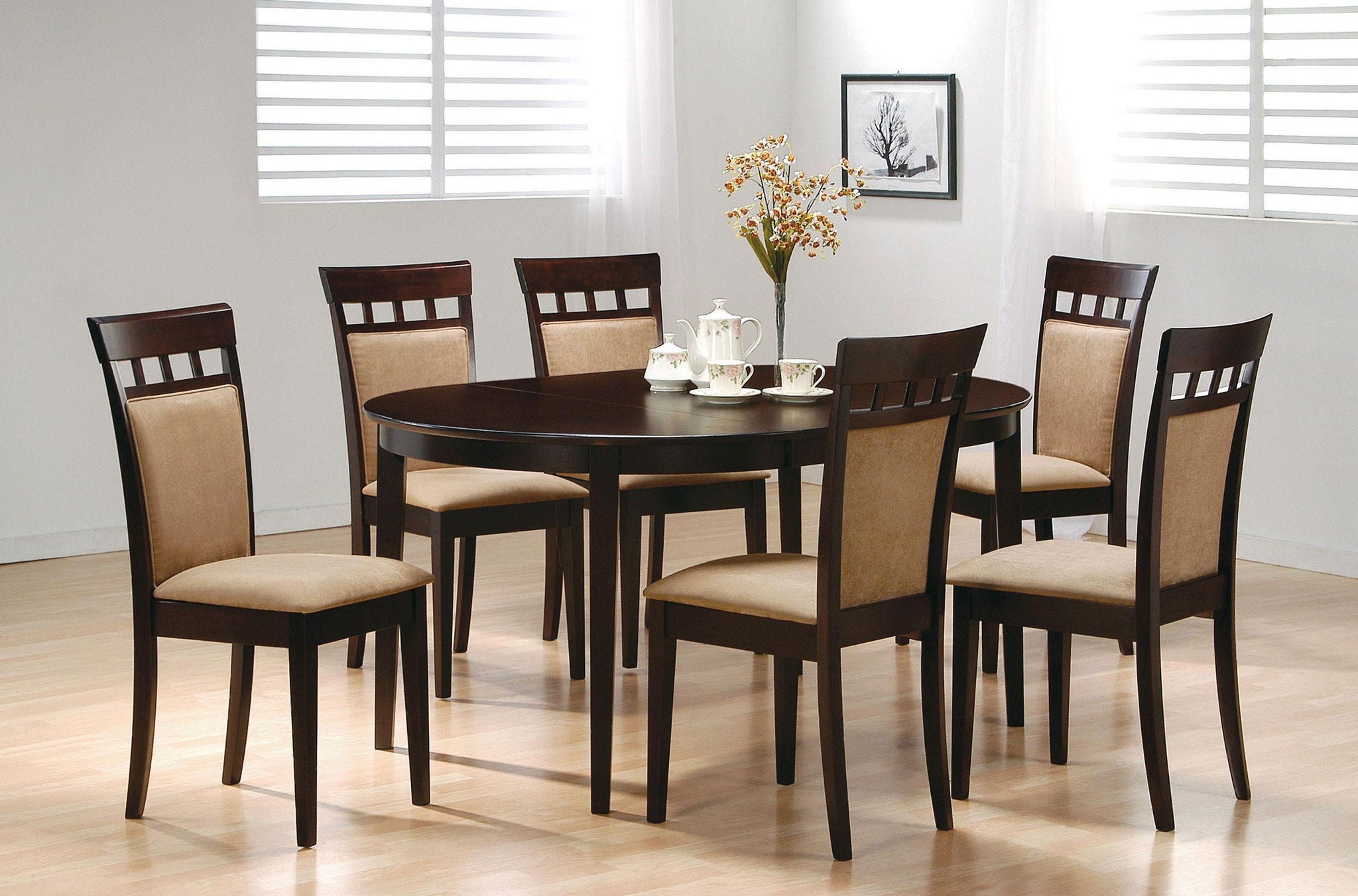 Gabriel Closed Back Dining Side Chair Cappuccino (Set of 2) - Atlantic Fine Furniture Melbourne FL