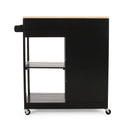 Lanier - Kitchen Cart With Wheels - Black