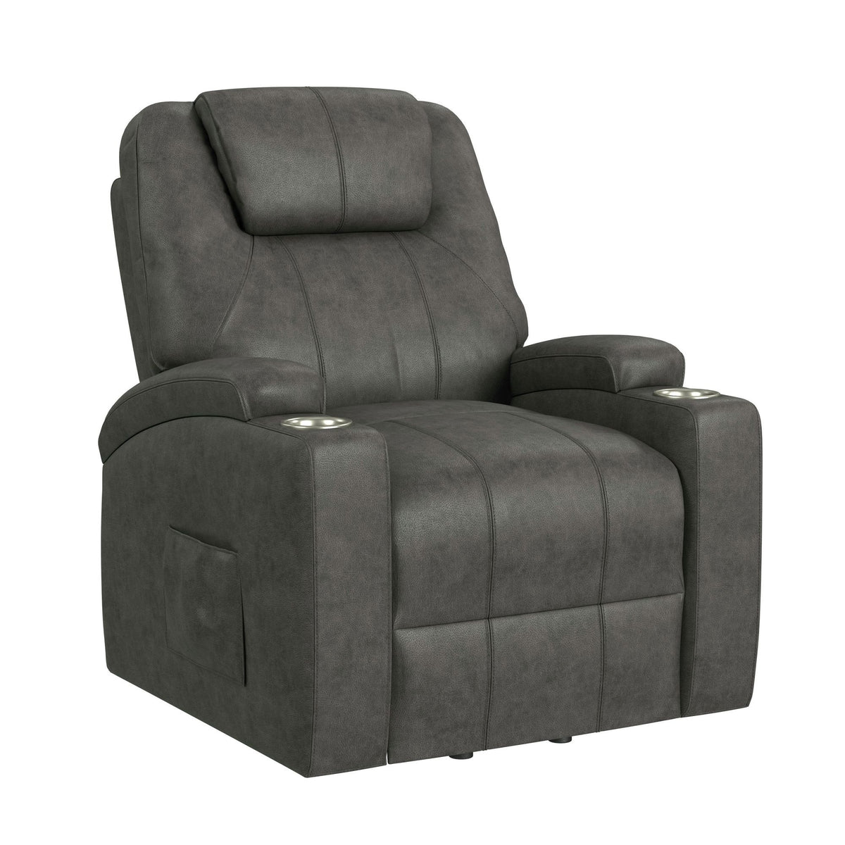 Kenmore P1 Lift Chair With Heat Massage in Simba Dark Gray by Elements International