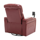 270 Degree Swivel Power Recliner With Tray Table, Phone Holder, Cup Holder, USB Port