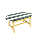 Naturally Playful Kids Picnic Table With Umbrella, Indoor / Outdoor Fun - Blue / White Stripes