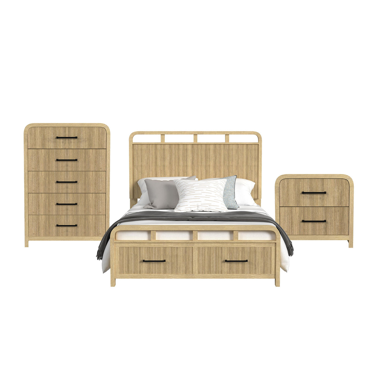 Ridgemont Storage Bedroom Set in Black by Elements International