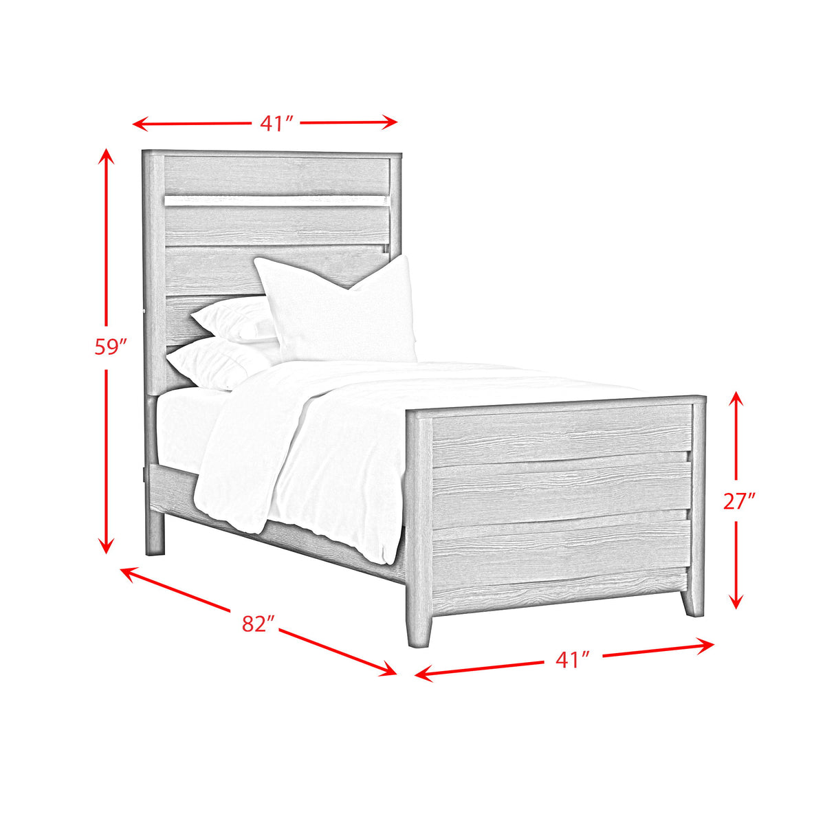 Tobias Bed With LED in Black by Elements International, view 29
