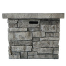 Outdoor Square Propane Fire Pit 40, 000 Btu - Gray