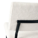 Modern Upholstered Dining Chair With Metal Legs
