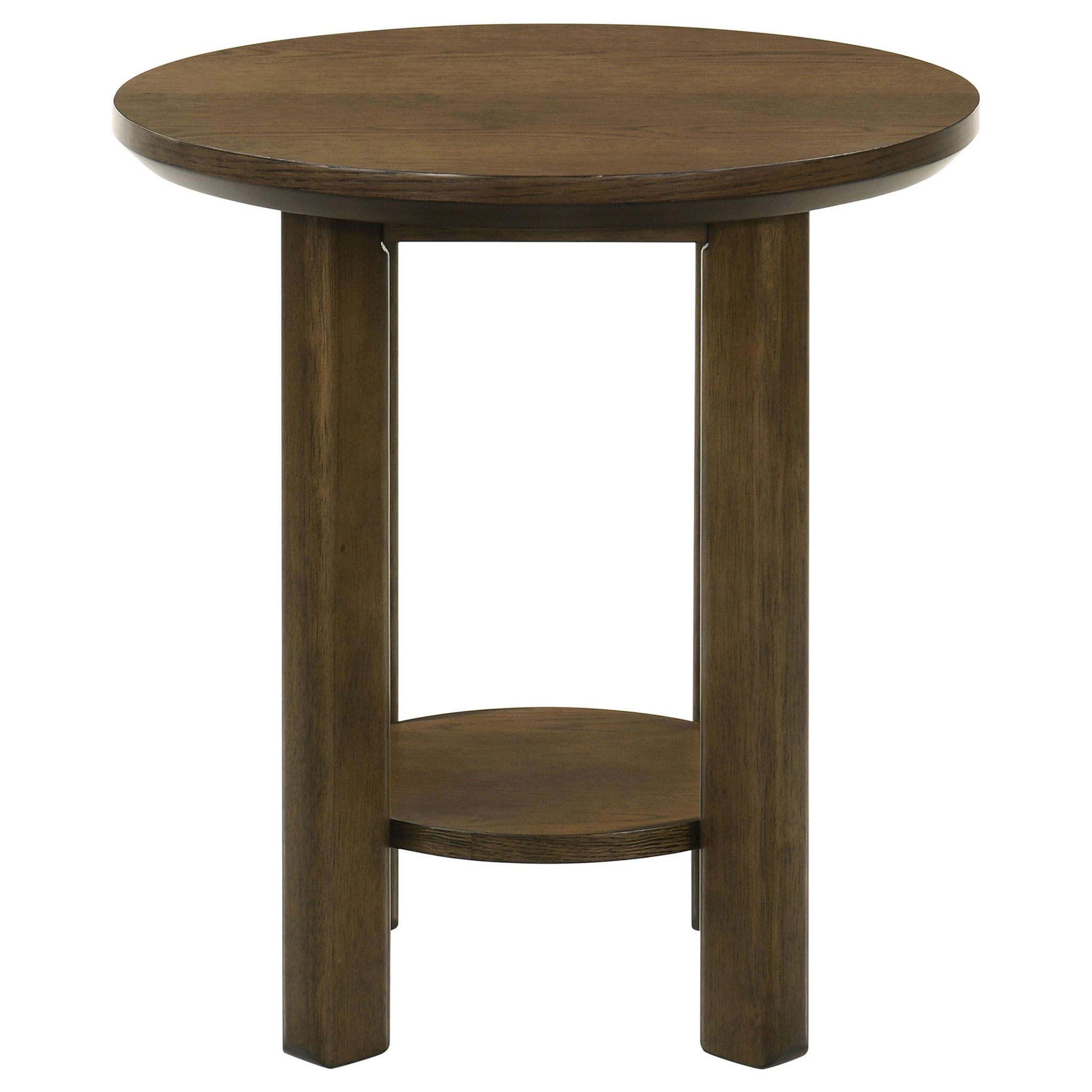 Ottowa 2-piece Round Wood Coffee Table Set Brown - Atlantic Fine Furniture Melbourne FL