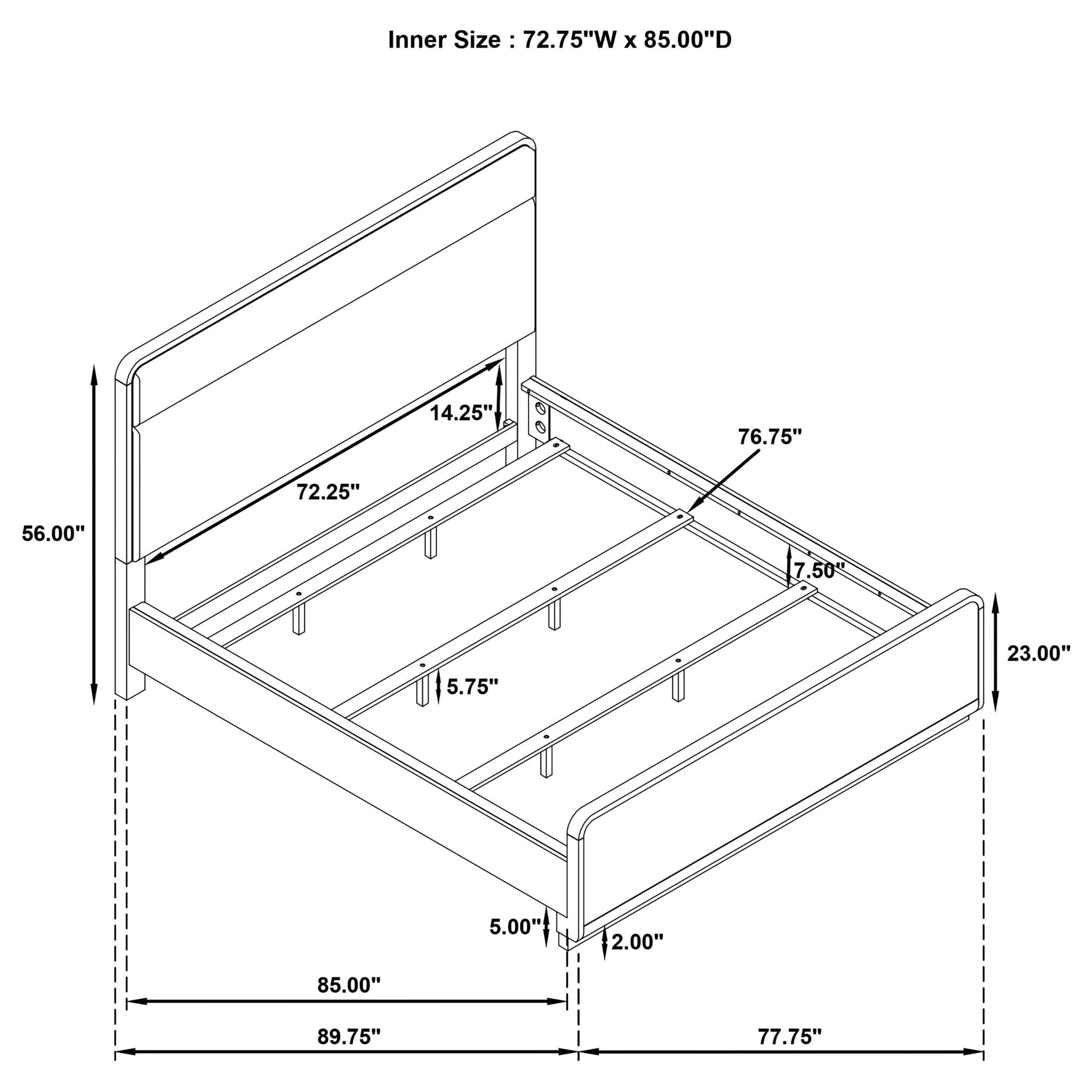 Ladera 4-piece California King Bedroom Set Light Elm