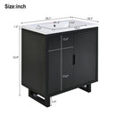 Bathroom Vanity Set With Sink, Combo Cabinet, Bathroom Storage Cabinet, Solid Wood Frame