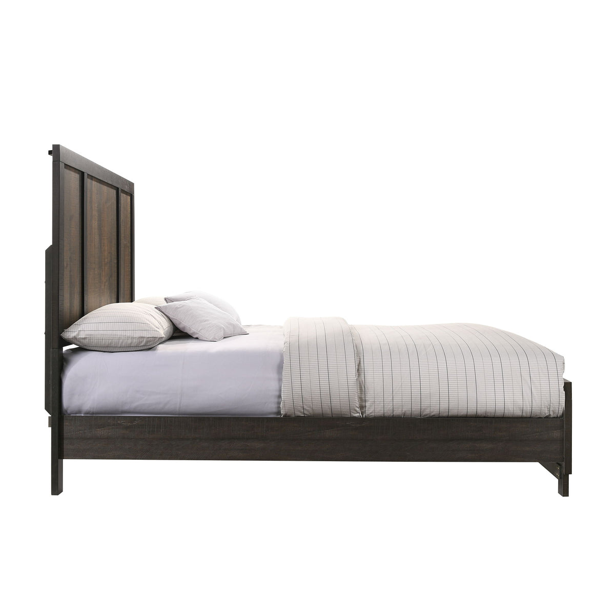 Harlington Panel Bed in Dark Brown by Elements International, view 12