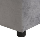 Kids Velvet Upholstered Chair With Ottoman For Comfortable Seating - Gray