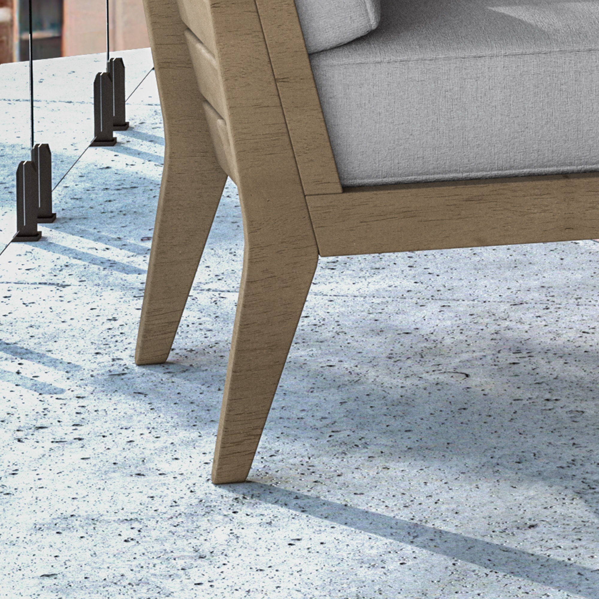 Sustain - Outdoor Lounge Armchair (Set of 2) And End Table - Gray