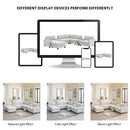 Sectional With Acrylic Table Top U Shaped Couch Set With 2 Consoles USB Charger, Storage Drawers And Pockets Movable Ottoman Tufted Sofa