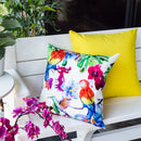 Tropical Parrot Outdoor & Indoor Pillow With Solarium - Multicolor
