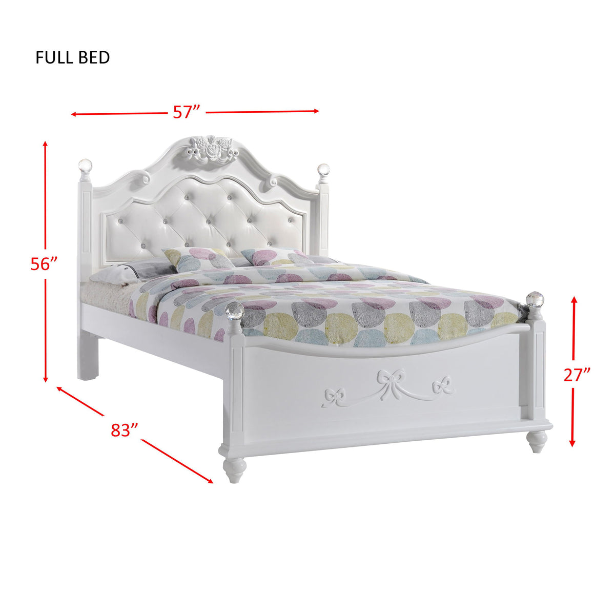 Alana Platform Bedroom Set in White by Elements International, view 12