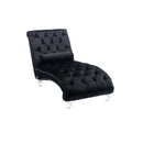 Velvet Chaise Lounge Indoor, Button Tufted Upholstered Chaise Lounge Chair With Pillow