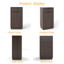 Tilt Out Trash Can Cabinet With Wave Textured Drawer & Pull Out Bin