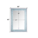 Nysa - 47" Accent Mirror With LED - Mirrored & Faux Crystals