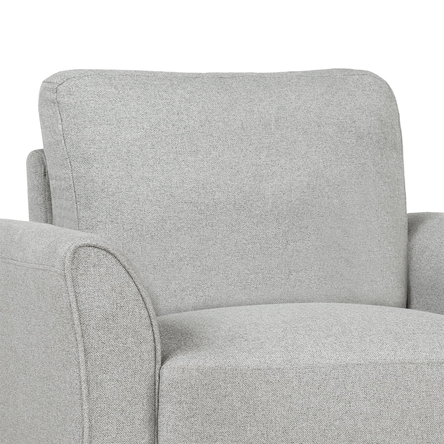 Living Room Furniture Armrest Single Sofa and Loveseat Sofa (Light Gray)