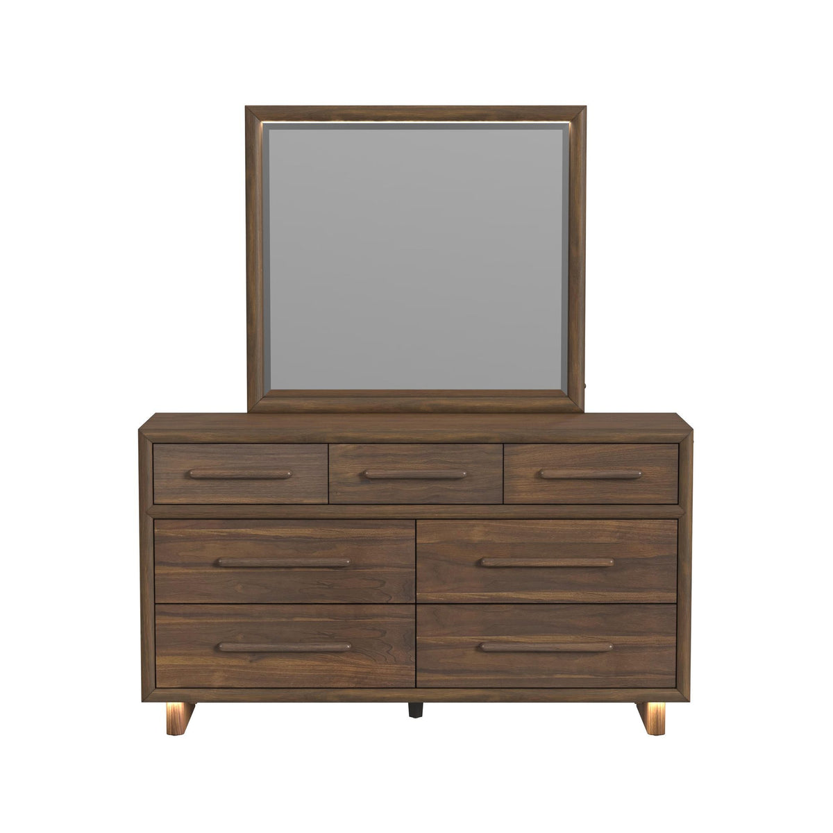 Brisbane Dresser With LED in Dark Brown by Elements International, view 12