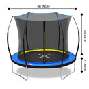 8 Ft Trampoline Inner Safety Net Elastic Ropes Version - Blue
