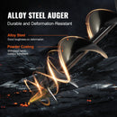 Vevor Gas Post Hole Digger 52Cc 1450W With 8 Drill Bits & Extension Rod Aluminium Alloy - Black