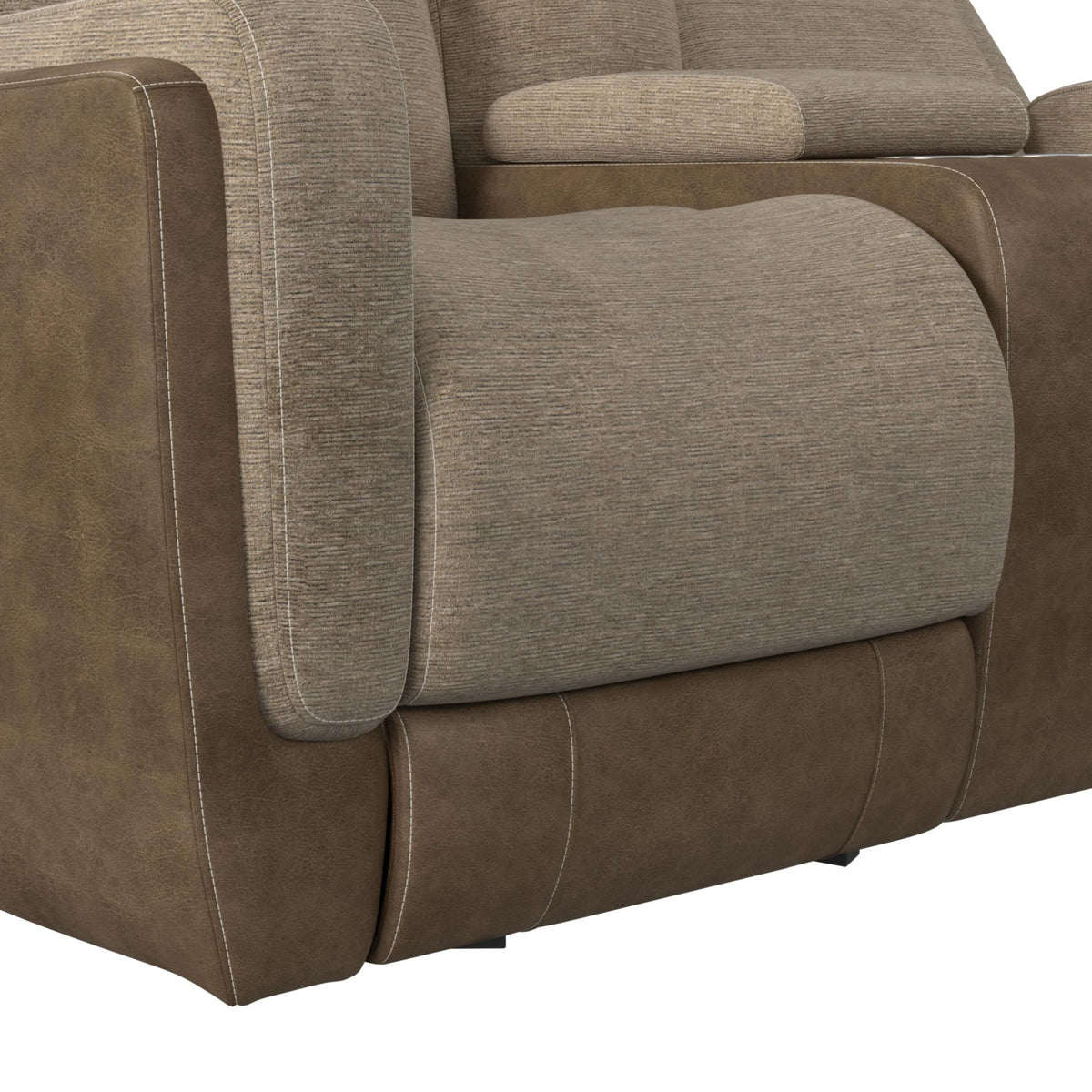 Hornet Motion Glider Loveseat With Console in Dark Gray by Elements International, view 19