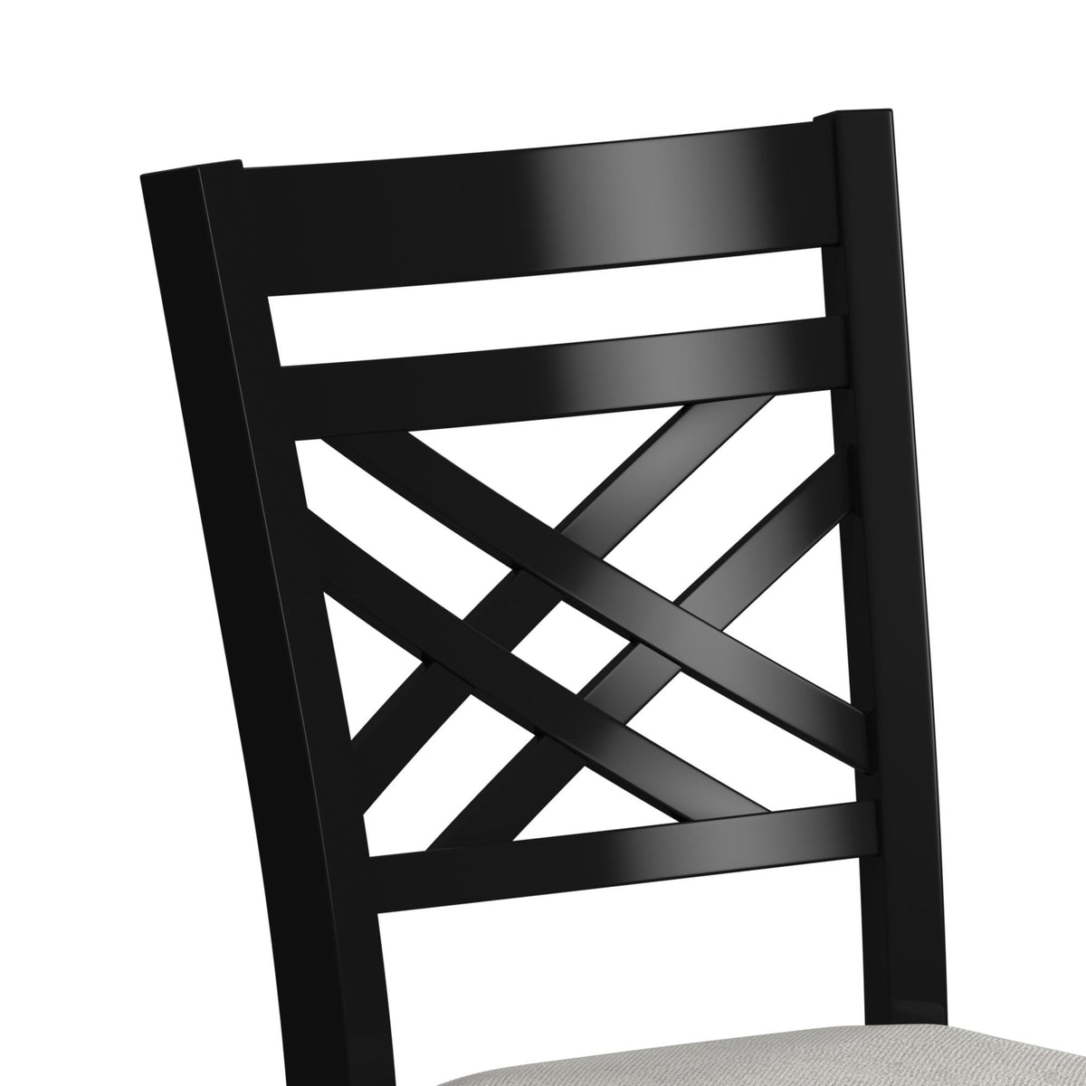 Brooks 6 Piece Dining Set With Table, 4 Wood Back And Upholstered Seat Chairs, And Bench in Black by Elements International, view 29