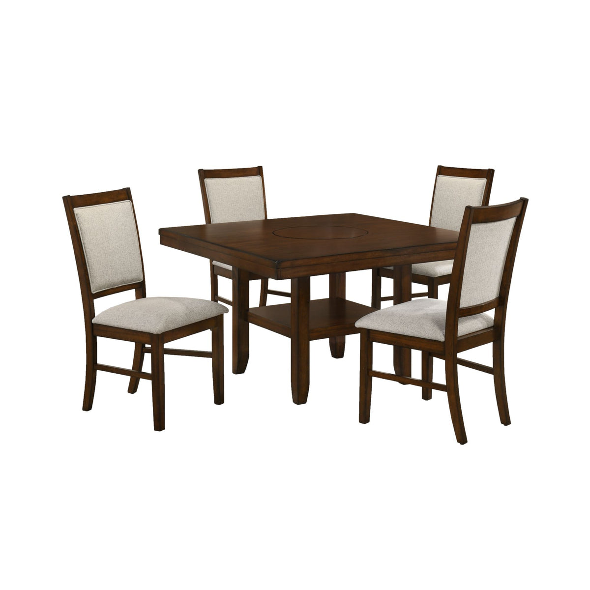 Portage Standard Height Dining Set in Dark Brown by Elements International