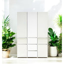 Elise - Modular Wood Closet System With Mirror In Versatile Storage Solution - White