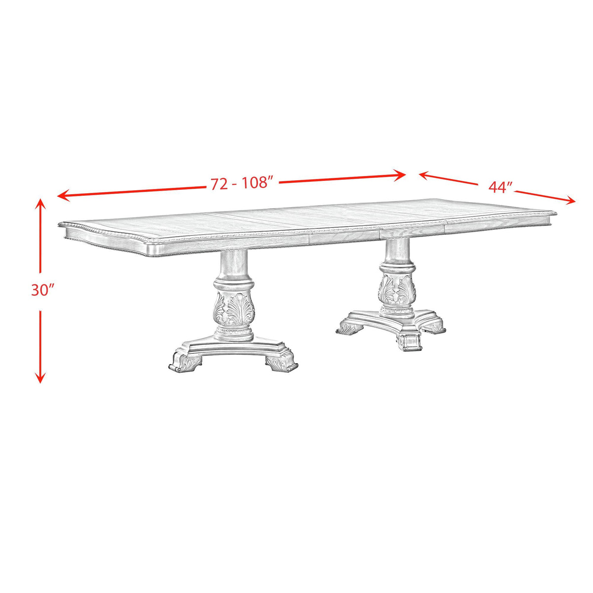 Madison Park Rectangular Dining Table With 2 Leaves in Walnut by Elements International, view 8