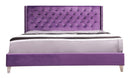 Upholstered Nailhead Trim Chic Bed