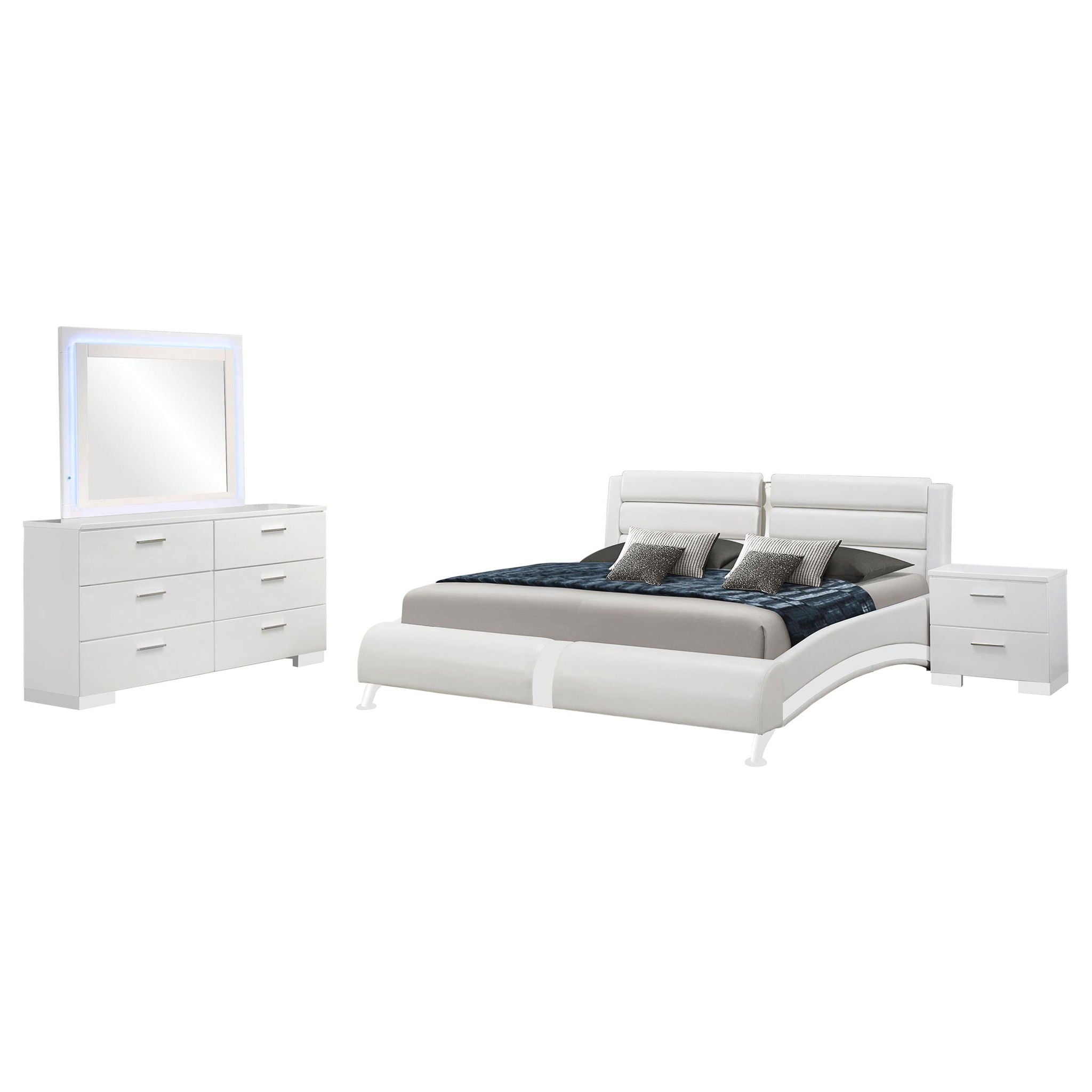 Jeremaine 4-piece Queen Bedroom Set White