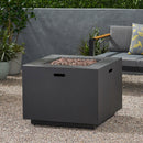 Outdoor Patio Gas Burning Fire Pit Table 50,000 Btu, Square