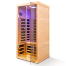 Low EMF, Wide Space Hemlock Double Doors Great Glass Luxury Indoor Far Infrared Sauna Room