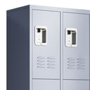 9 Door Lockers With Lock For Storage In Office, School, Gym, And Bedroom - Gray