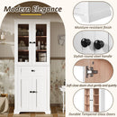 Bathroom Storage Cabinet, Adjustable Shelves & Drawer, Freestanding Linen Tower
