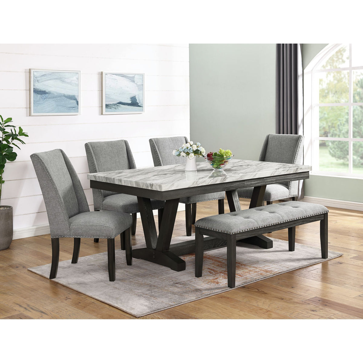 Everdeen Dining Set in Gray by Elements International, view 21