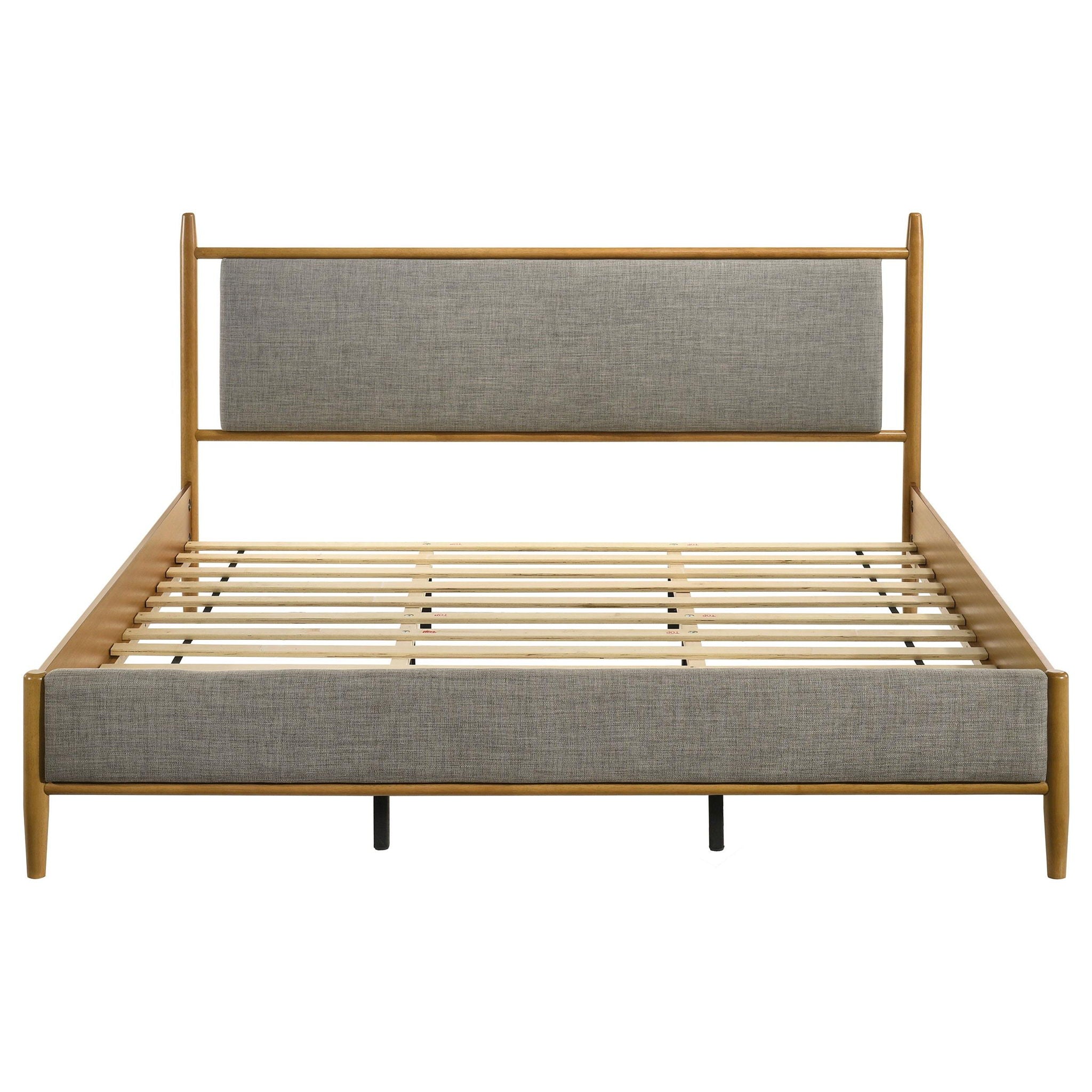 Mason 46-inch Eastern King Panel Platform Bed Light Brown