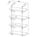 Elmcrest - 4-Shelf Wall Bookshelf