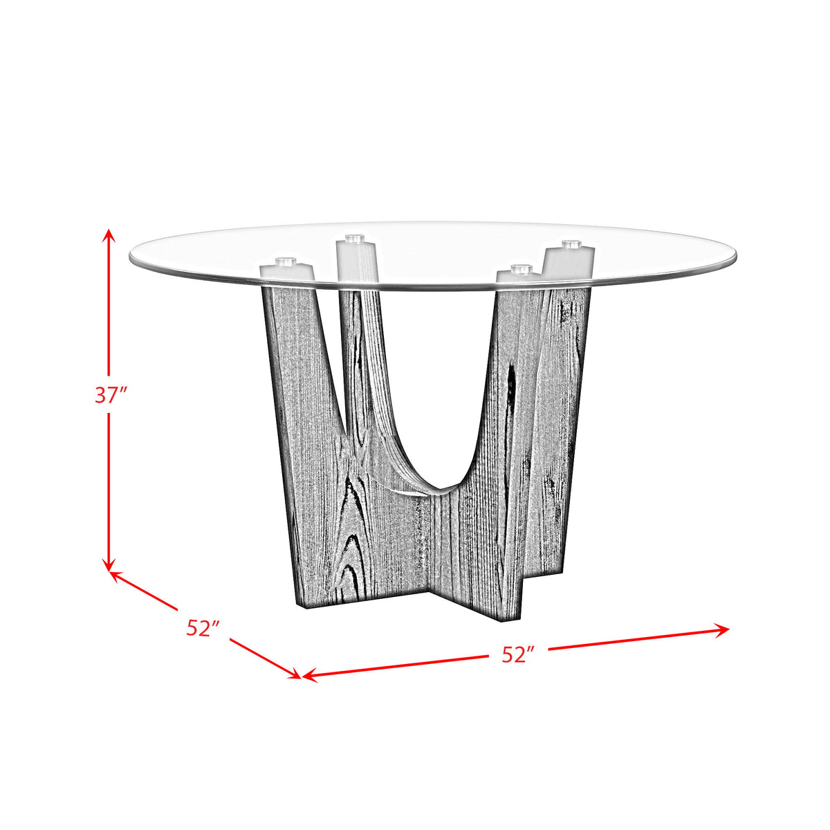 Oregon 5 Piece Counter Height Dining Set (Round Counter Table And Four Chairs) in Black by Elements International, view 27