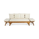 Outdoor Acacia Wood Expandable Daybed With Cushions