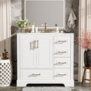 Traditional Bathroom Vanity With Soft Close Doors And Drawers