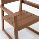 5 Piece Outdoor Dining Set For 4, Patio Table With Umbrella Hole And 4 Armrest Chairs For Backyard, Lawn, Deck, Or Poolside - Brown