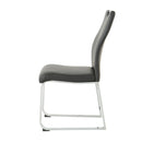 Modern Upholstered Dining Chair Electroplated Metal Legs (Set of 2)