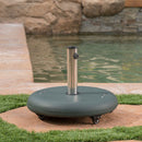 Wheelie - Round Umbrella Base With Stainless Steel Holder