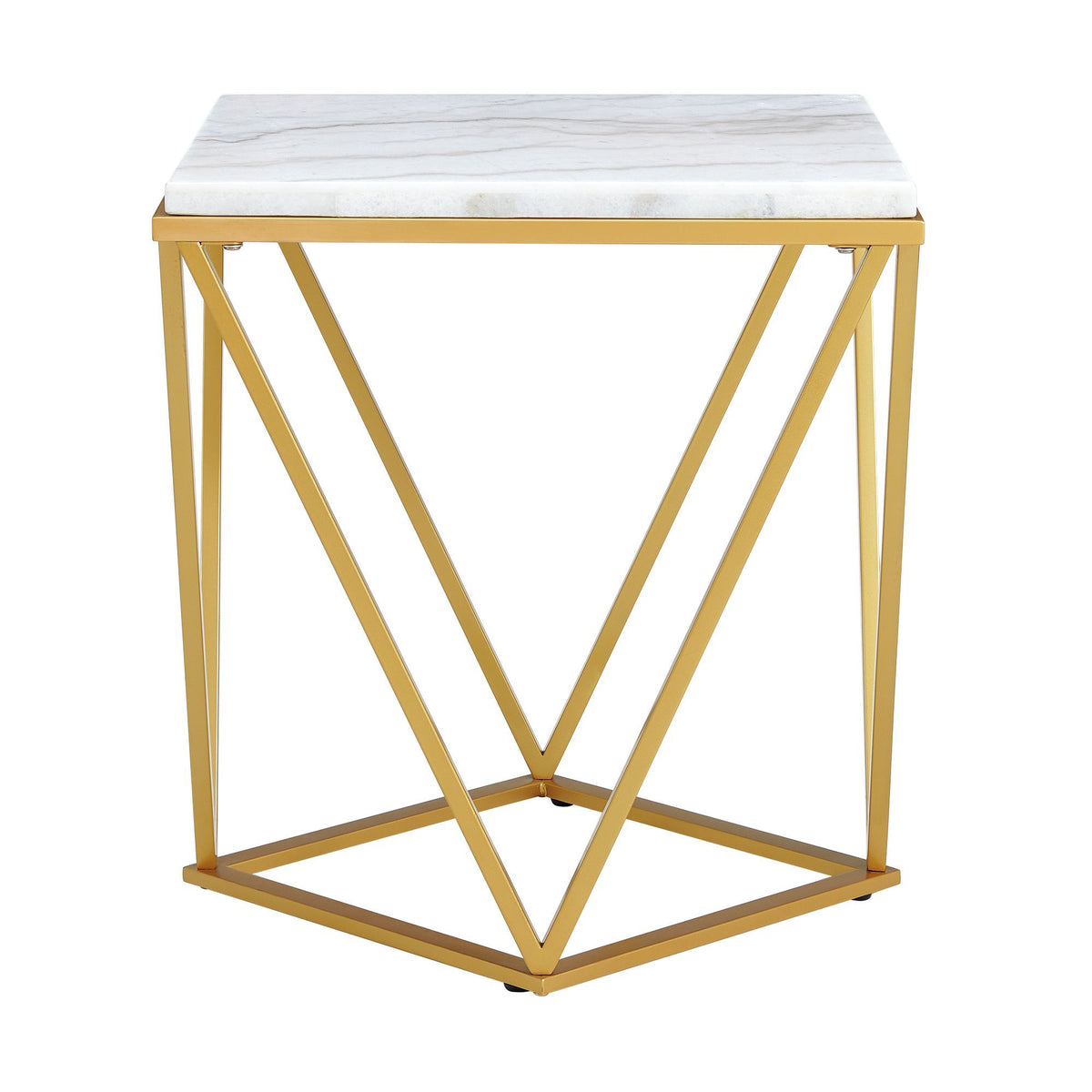 Riko Square Table in Gold by Elements International, view 8