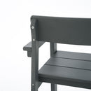 5 Piece Outdoor Dining Set For 4, Patio Table With Umbrella Hole And 4 Armrest Chairs For Backyard - Gray