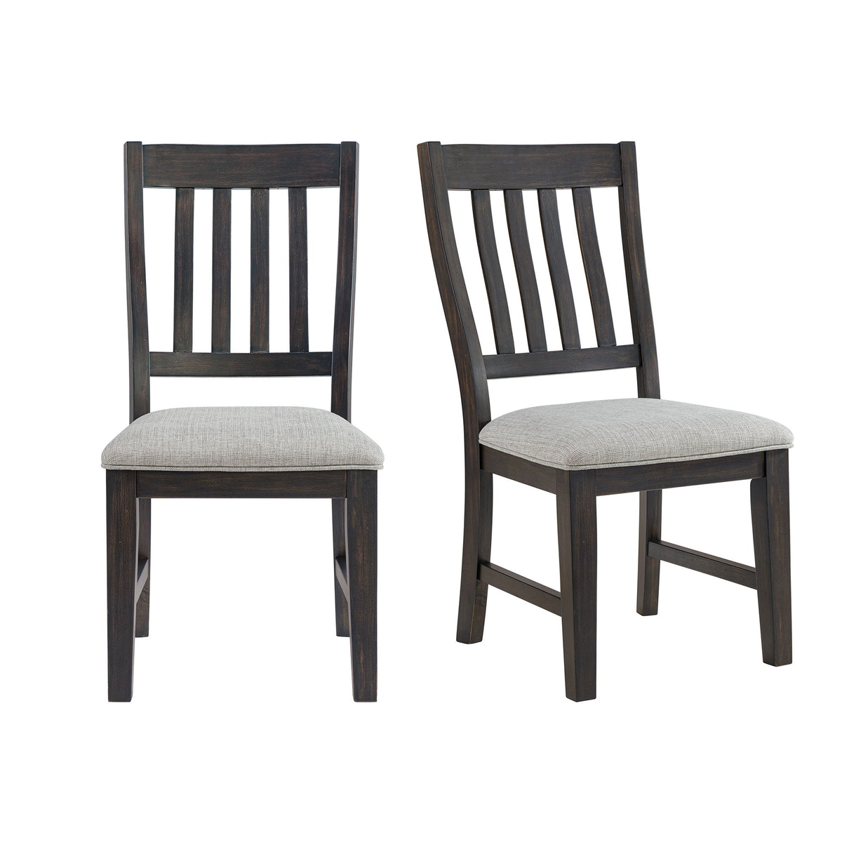 Montrose Fabric Dining Side Chair (Set of 2) in Espresso / Light Gray by Elements International